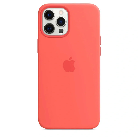 Apple iPhone 12 Series Silicone Case with MagSafe - Pink Citrus - Picture 1 of 3